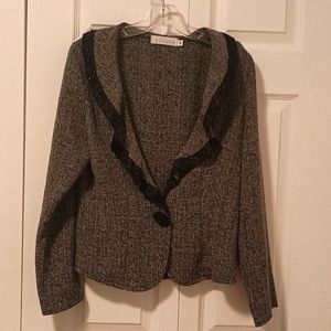 Willow Black and Grey Tweed Blazer
